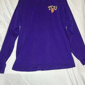 Vintage TCU Horned Frogs Long Sleeve T-Shirt Purple XL